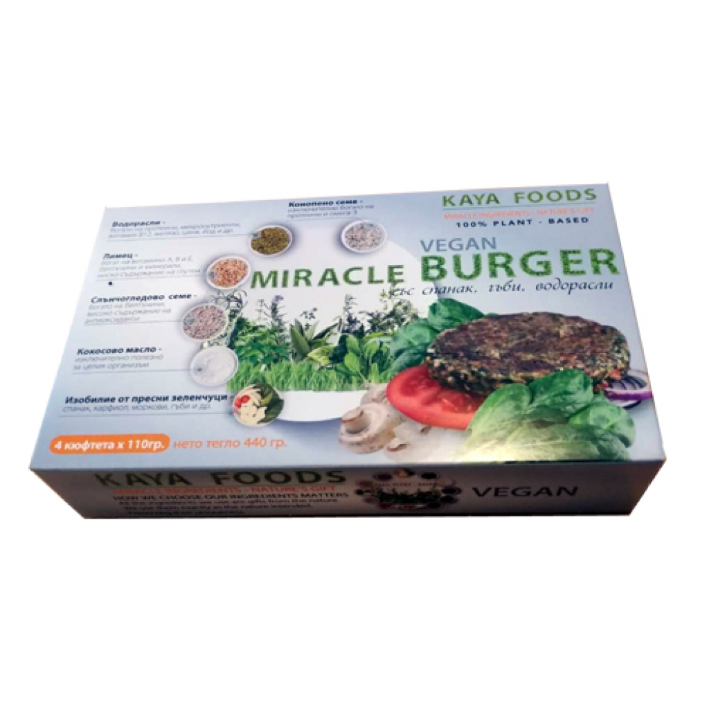 ВЕГАН БУРГЕР СПАНАК 4х110g