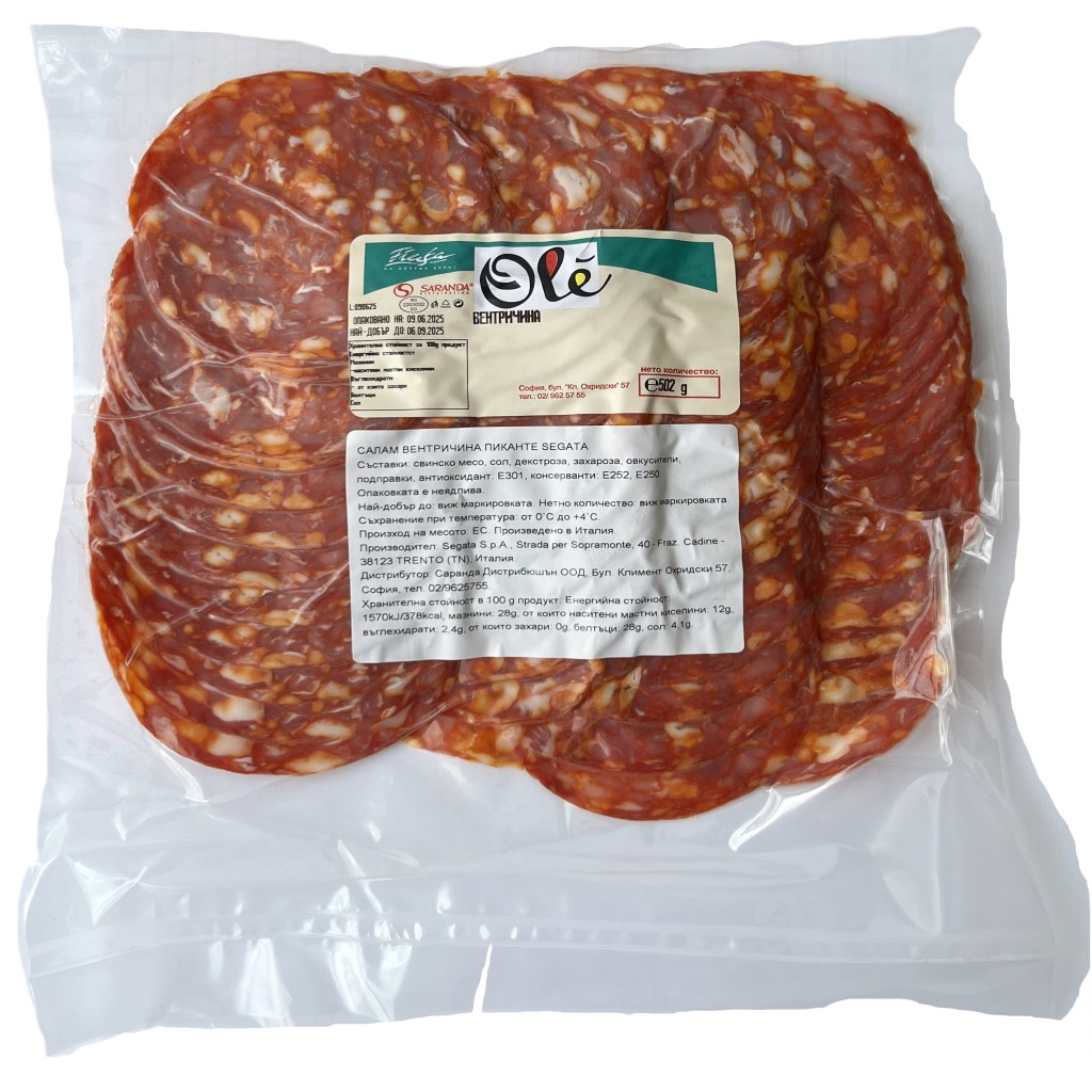 САЛАМ ВЕНТРИЧИНА ПИКАНТЕ СЛАЙС 500гр